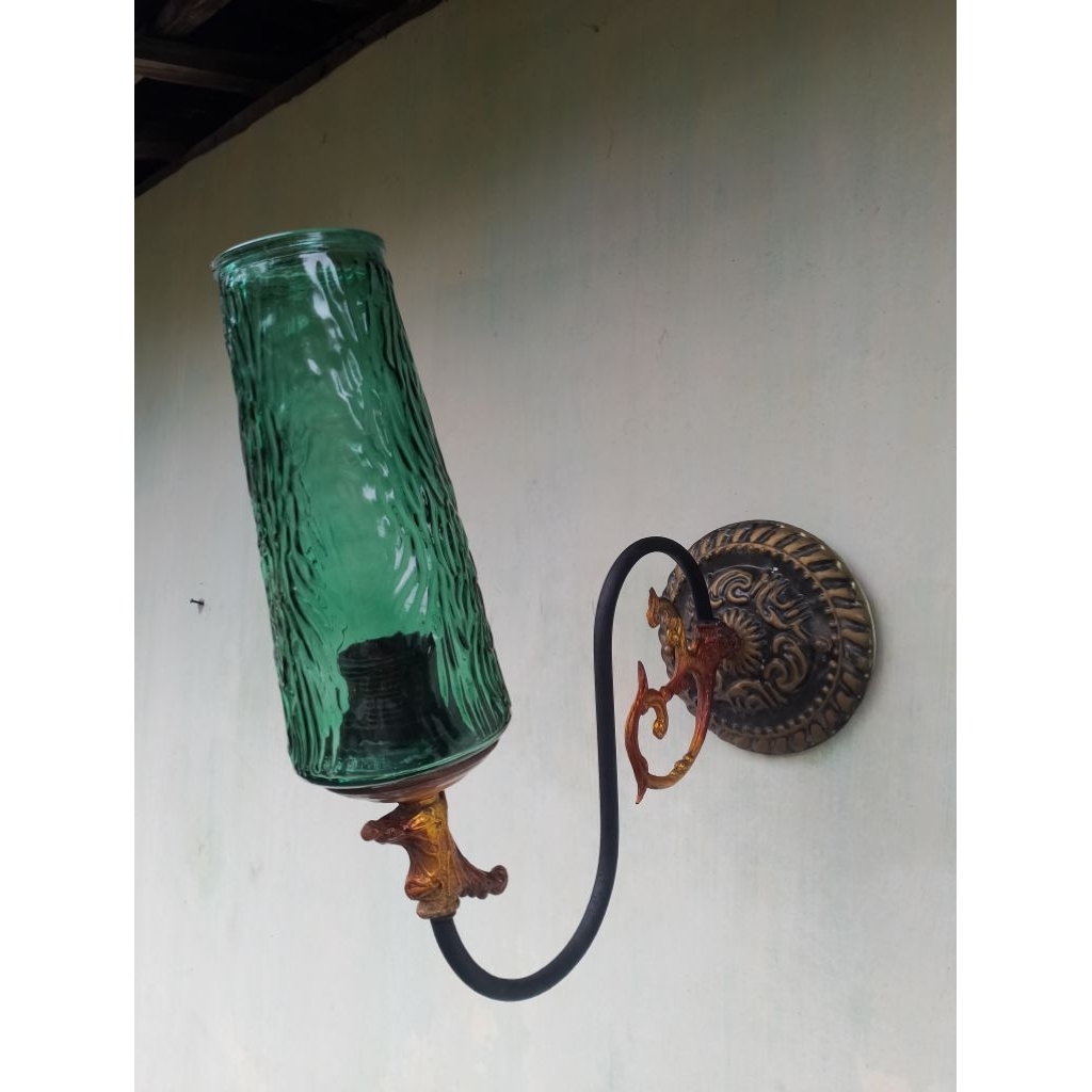 lampu eropa tempel pilar/tembok sepasang jadul vintage lawas antik