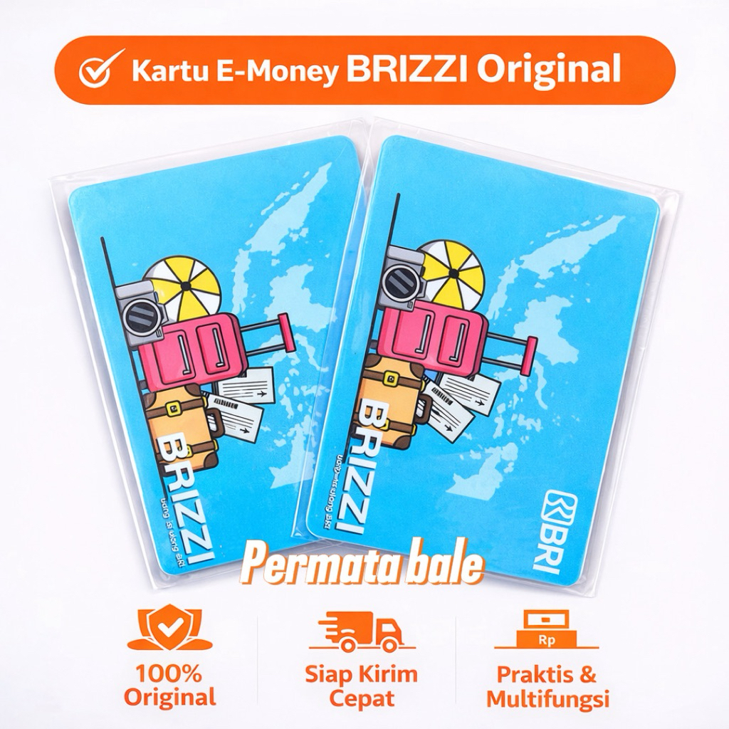 BRIZZI BRI e-Money Original – Kartu Uang Elektronik / e-Toll / Parkir