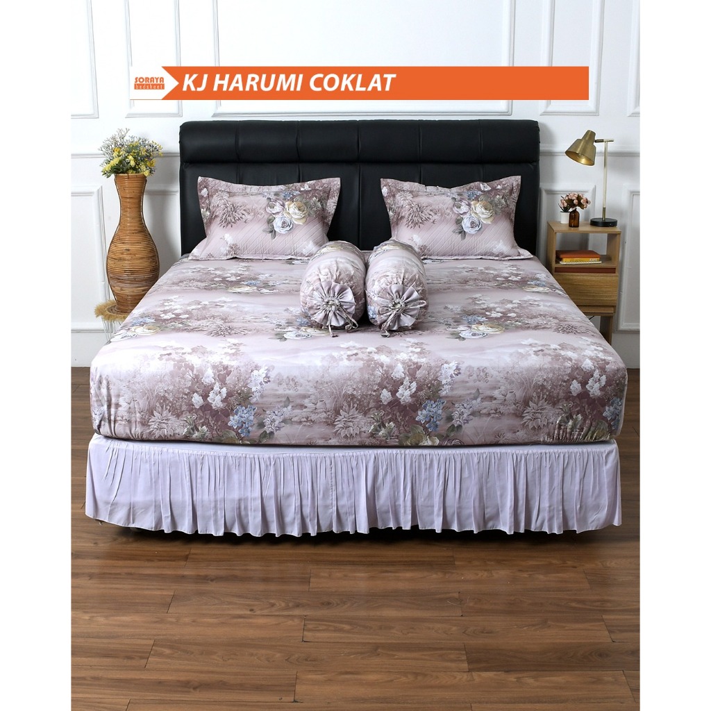 Soraya Bedsheet Sprei Karet Katun Jepang Uk. 160x200x30cm dan Uk.180x200x30cm