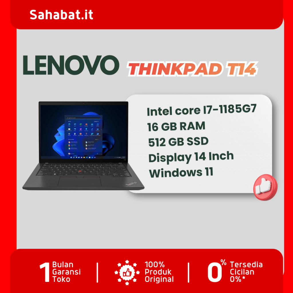 Laptop Premium Lenovo Thinkpad T14 Intel i7-1185G7 16GB RAM 512GB SSD Windows Original