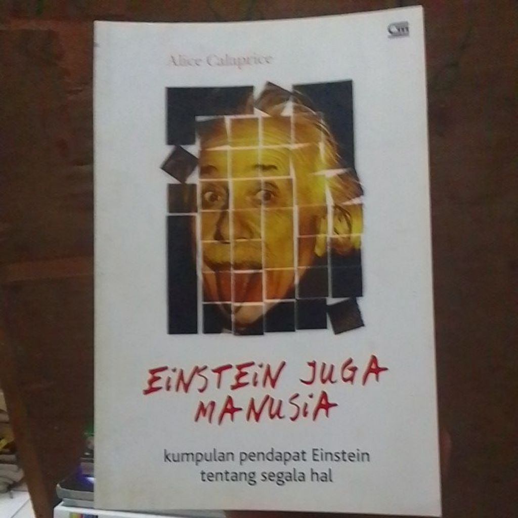 buku original Einstein juga manusia ( kumpulan pendapat Einstein tentang segala hal )