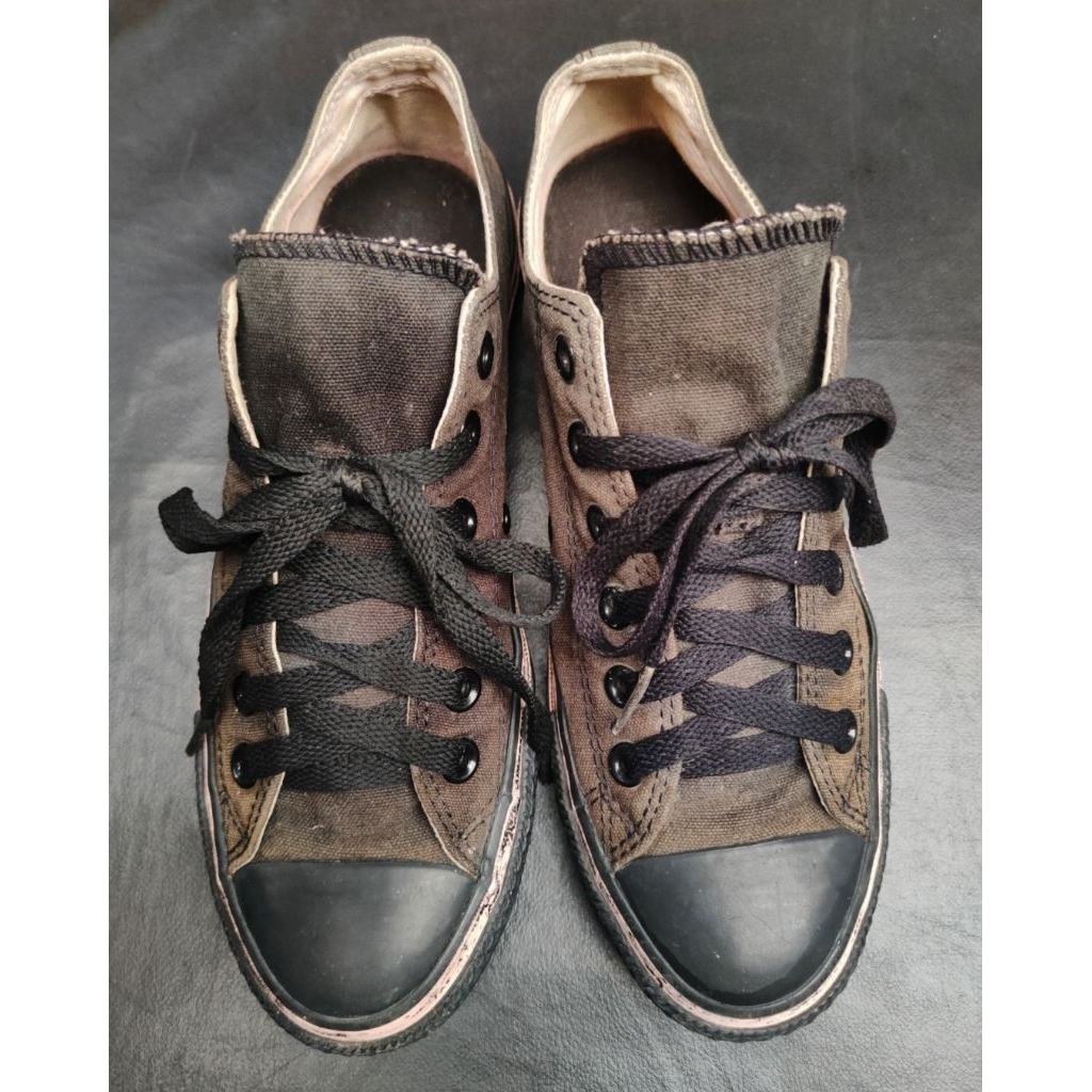 Sepatu Converse CT AS Low Black White Classic Vintage | Double Upper (Double Tongue) | Grunge Punk E