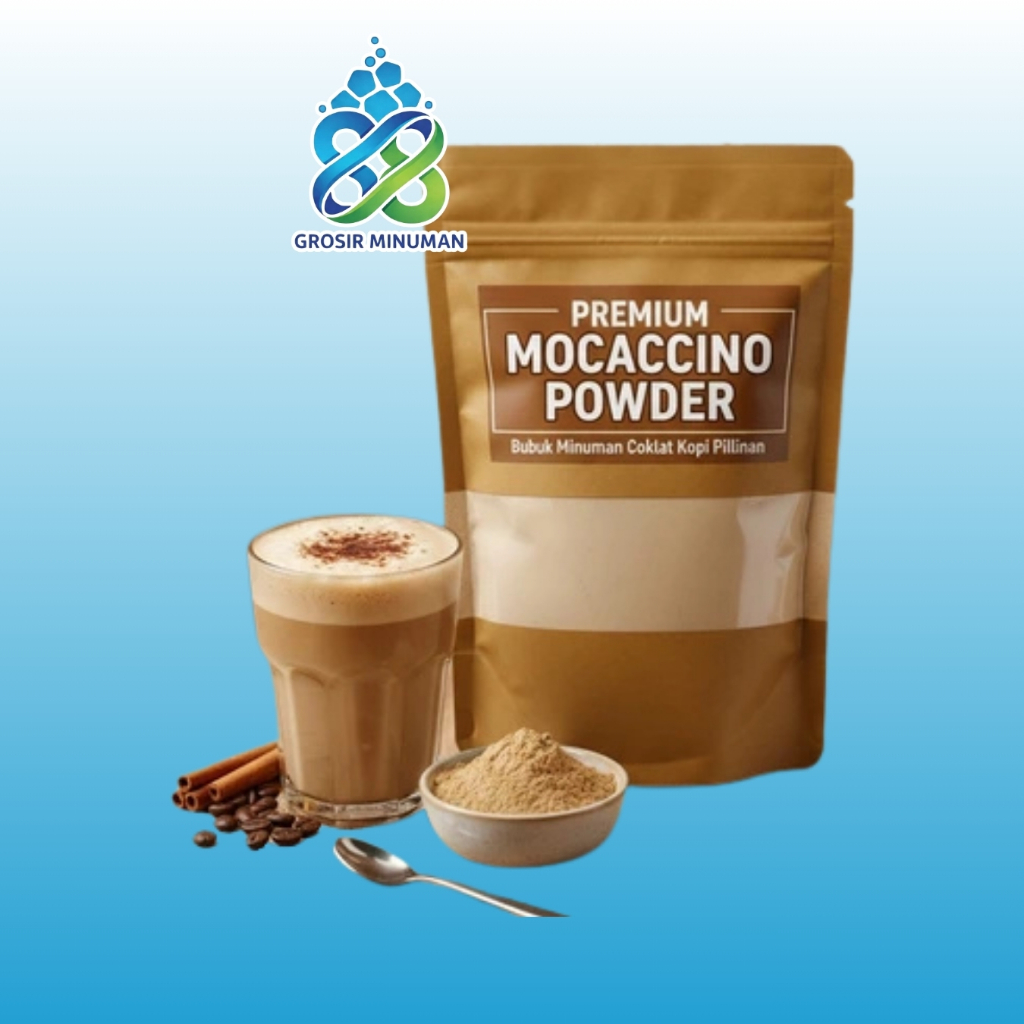 Bubuk Serbuk Minuman 1kg Rasa Moccacino Bubuk Minuman Kekinian Standar Instan Drink Mocaccino Flavor