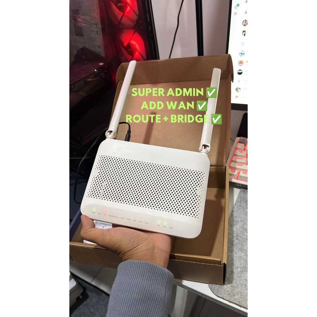 Modem Fiberhome HG6145F1 Addwan Route Bridge port biru