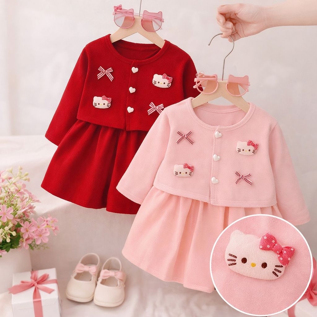 Dress 2in1 Rompi Import Anak