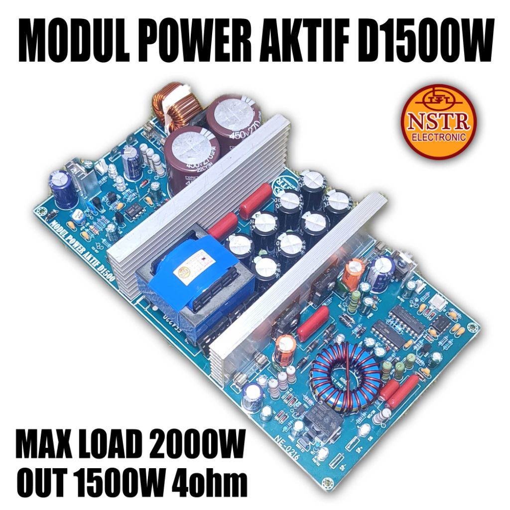 MODUL POWER AKTIF CLASS D 1500W LENGKAP POWER SUPLY SIAP PAKAI