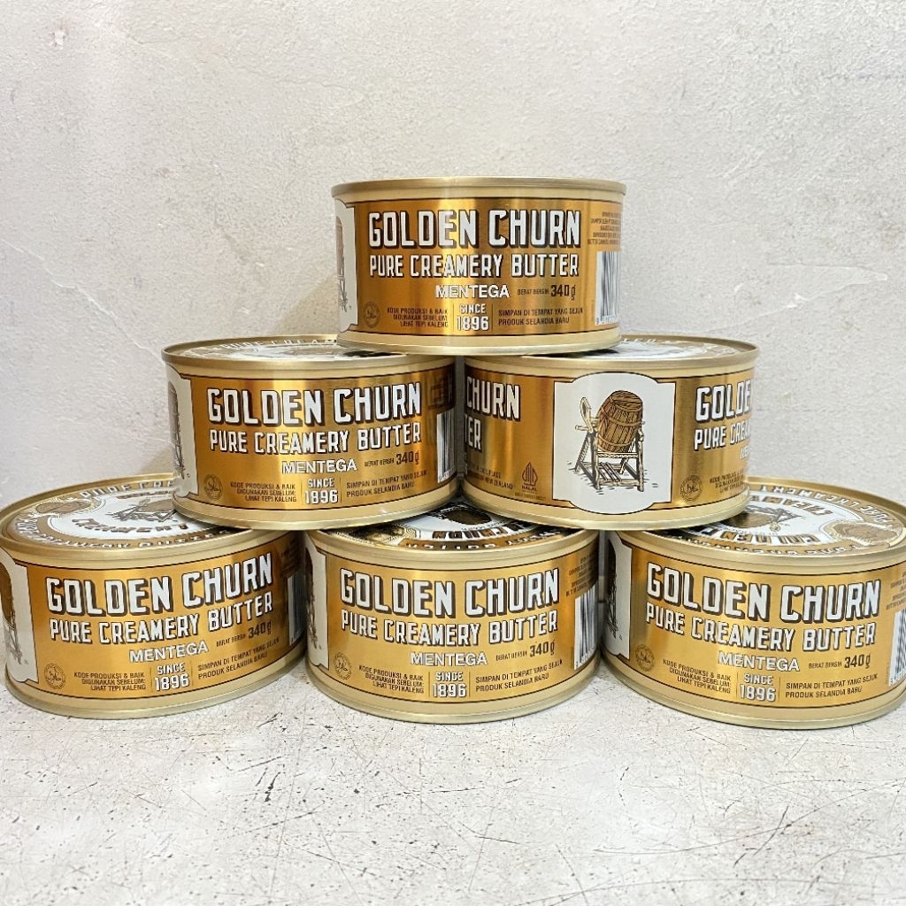 Golden Churn butter kaleng 340 gram | golden churn pure creamery butter | butter golden churn