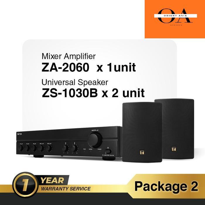 TOA Paket Set Speaker Universal 30W & Amplifier 60W