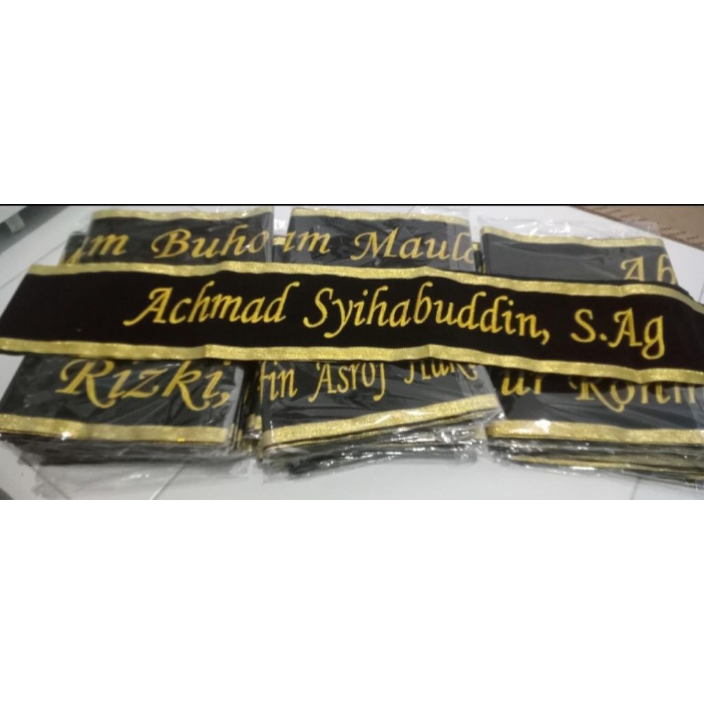 Selempang Wisuda Dewasa Bordir Nama