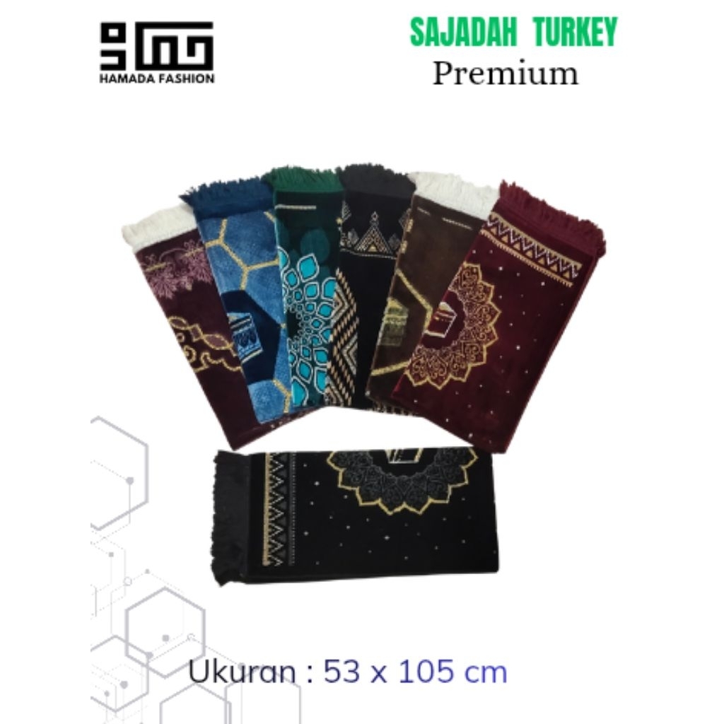 Sejadah, Turki, Bahan, Bludru, Tebal, Berkualitas.