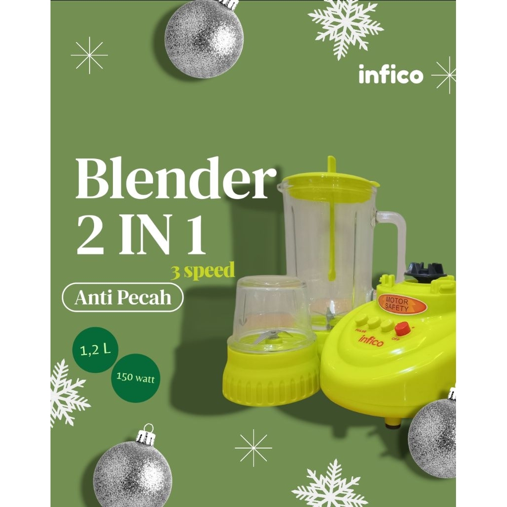 Infico Blender 2 in 1 Kaca/ Blender Buah & Bumbu IBL - 230K