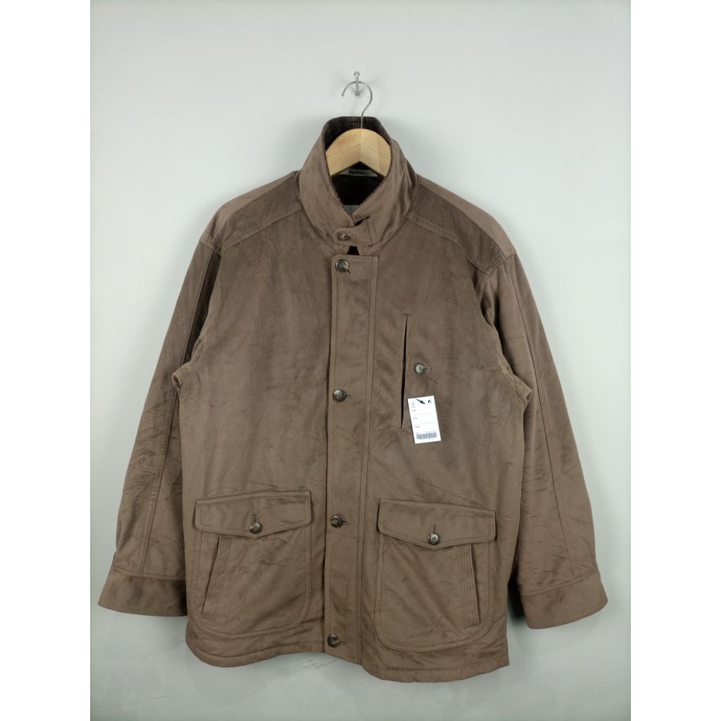 Jaket Troy Bross Californ1a U.S.A Original Vintage Suede Mix Corduroy_Like New_Coklat_Size Masuk L