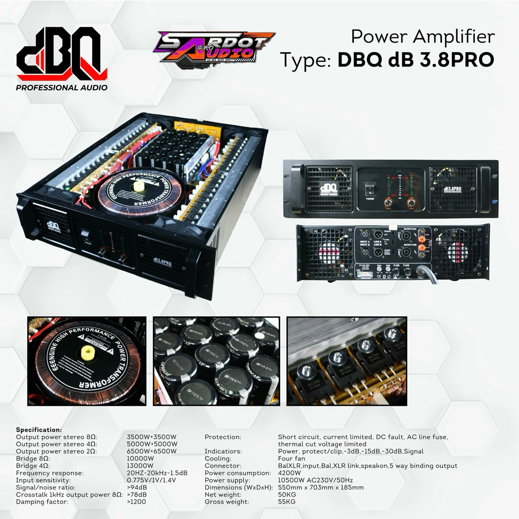 Power Amplifier DBQ DB 3.8PRO GB VZ