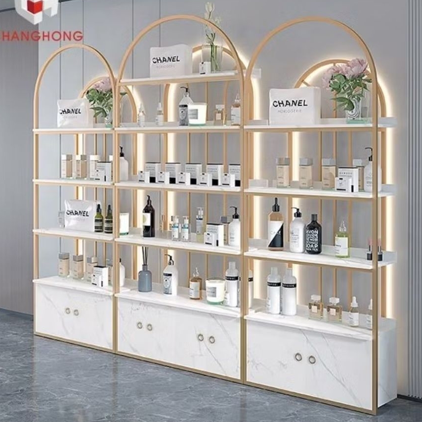 1 Paket Showcase Rak Display PAKAI LAMPU Rak Kosmetik Rak Store Toko