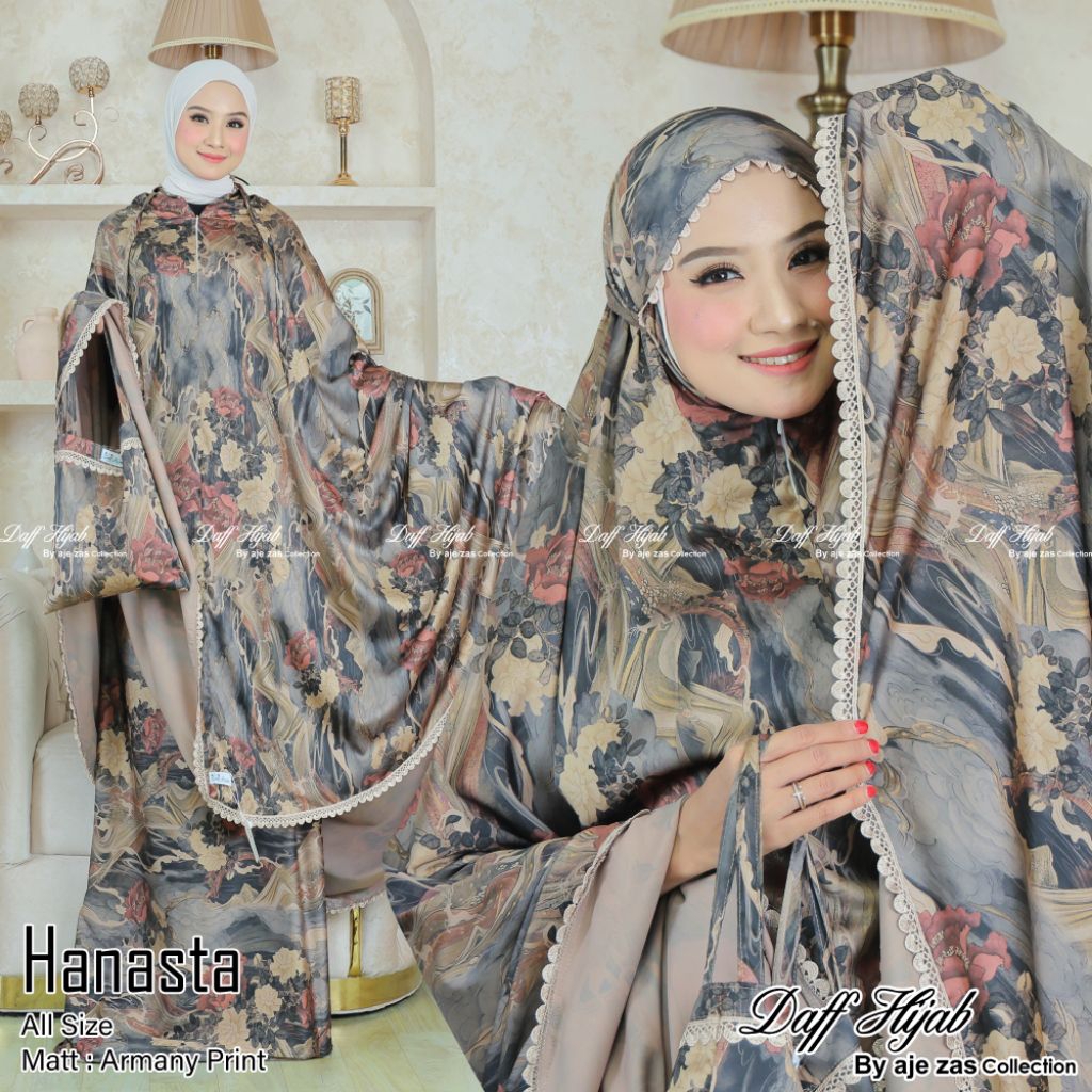 DAFF Hijab//MUKENA DEWASA 2IN1 ARMANY SILK PRINT