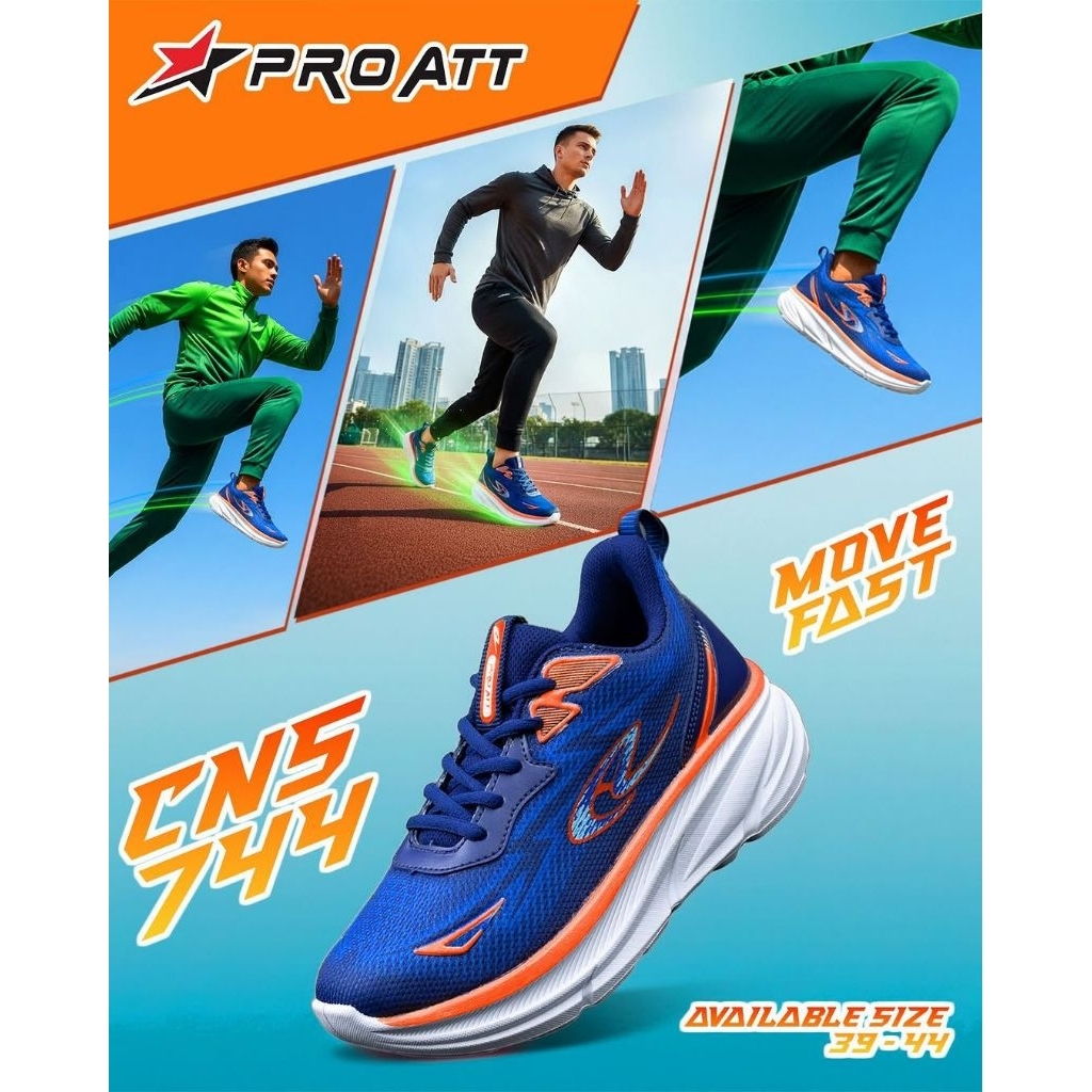 ORIGINAL Sepatu Olahraga Sneakers Pria - Sepatu PRO ATT CNS 744 - MC 52 - BSD 640 NBA 701 Sepatu ola