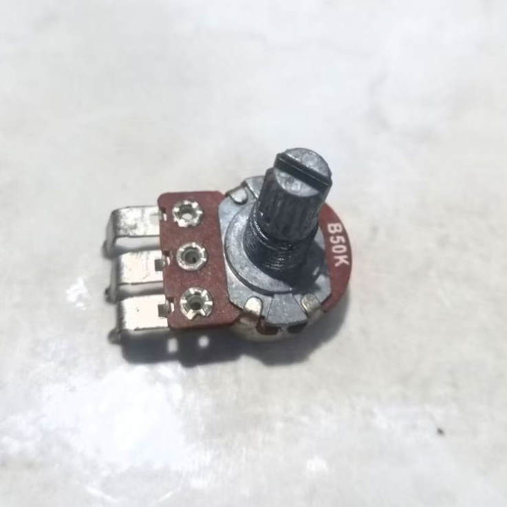 Potensio Mono B50k kaki 3 Original tekuk Potensio Audio Controler