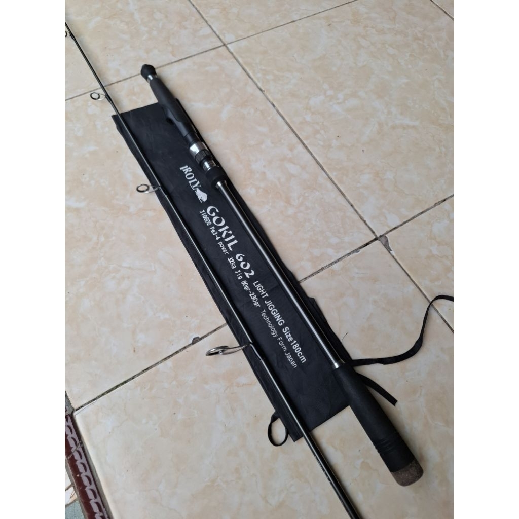Joran Bekas Second Rod Jigging Iroly Gokil PE 3-4 Ring Full Fuji