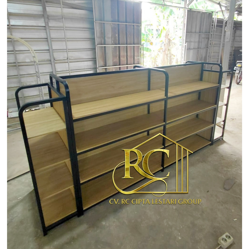 Rak Display Gondola Supermarket Model Industrial Rak Gondola