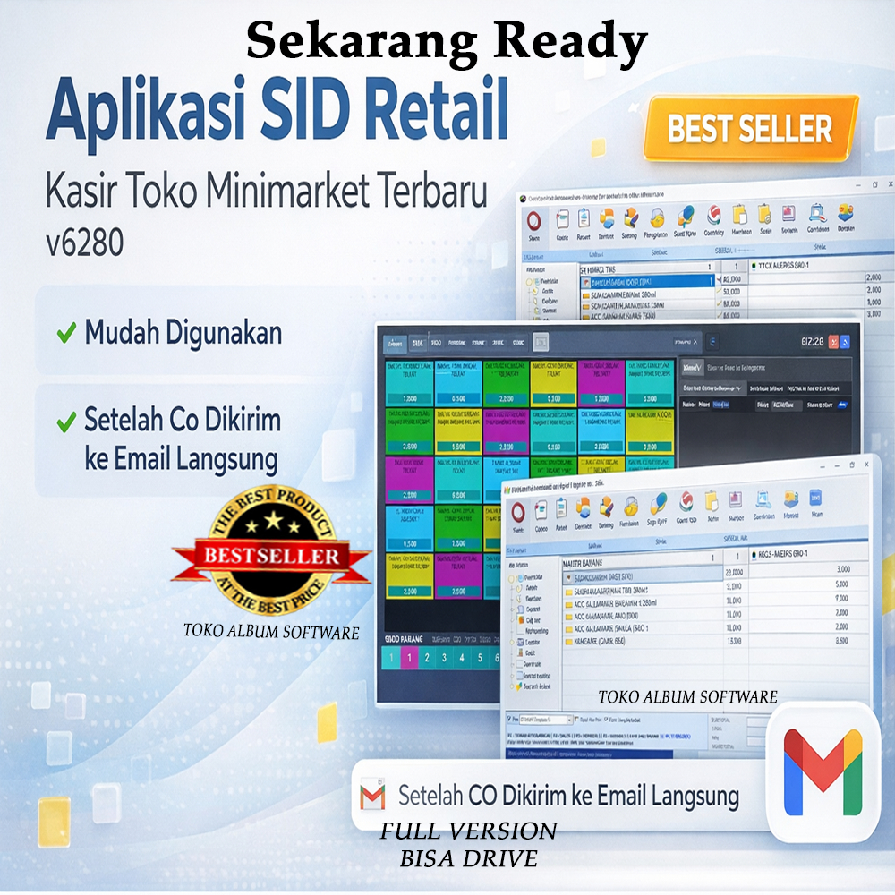 Aplikasi Sid Retail. Kasir Toko Minimarket V6280 Lisensi Permanen Full Version Lifetime