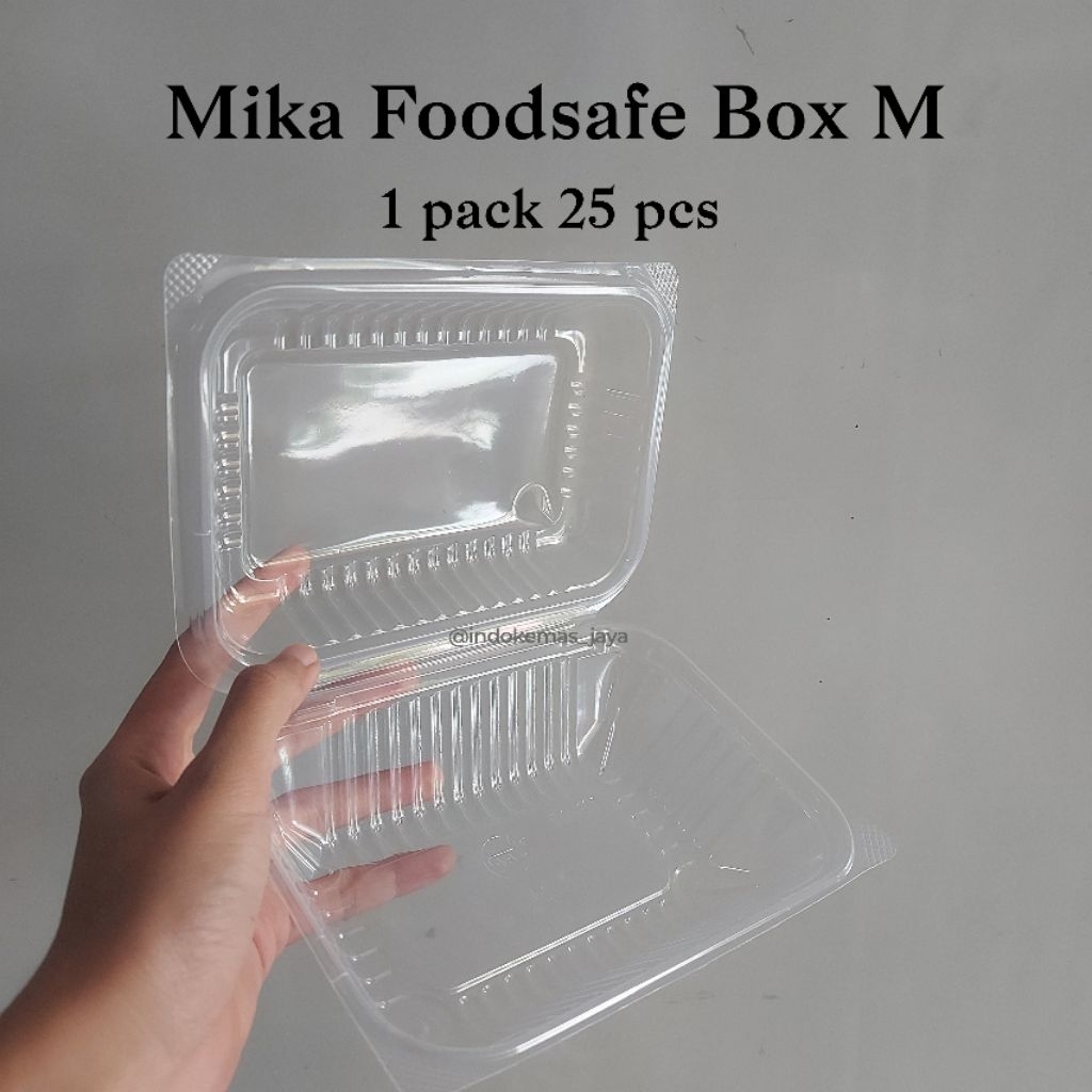 [25 pcs] Mika Foodsafe Box M/ Mika Tanggung/ Mika Kue/ Mika Mie/ Mika Persegi Panjang/ Mika Foodgrad