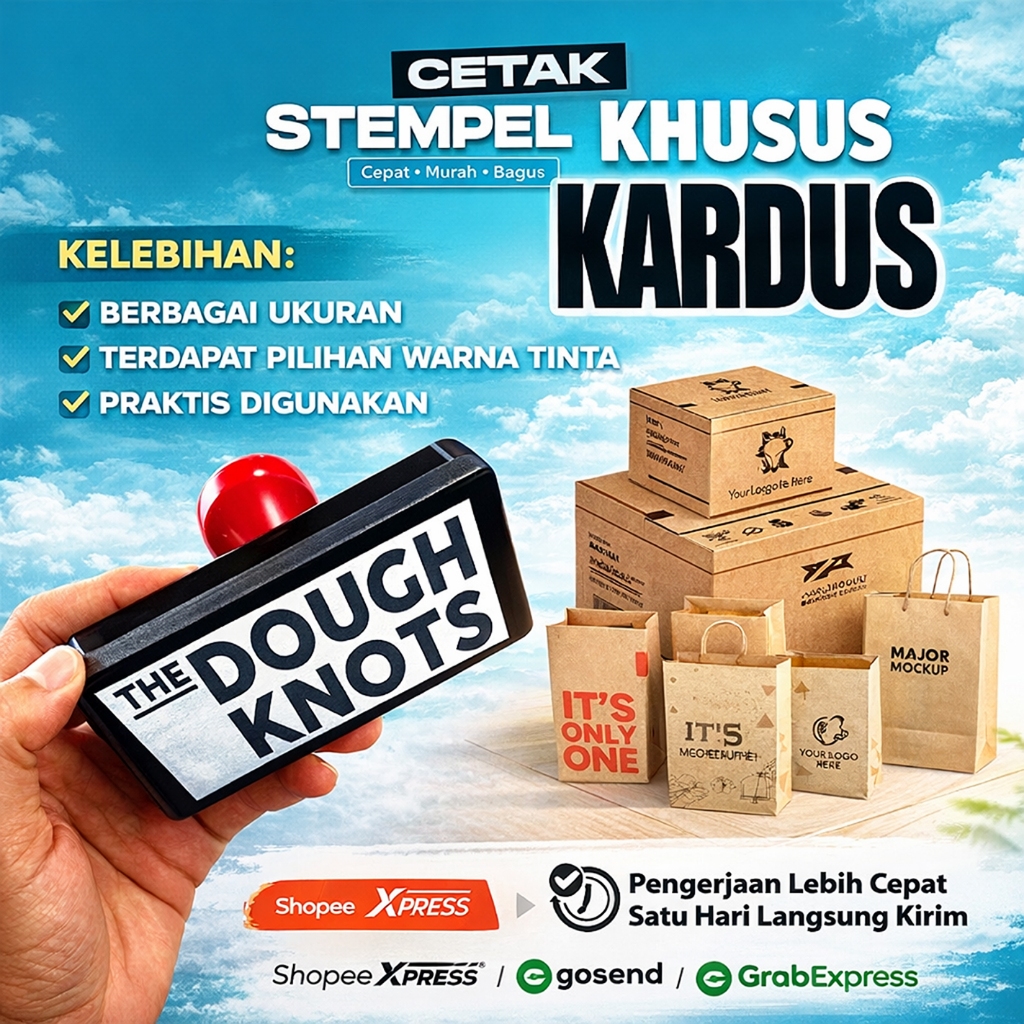 Stempel Jumbo Custom Flash Cap Kardus | Stempel Jumbo Custom Ukuran Besar
