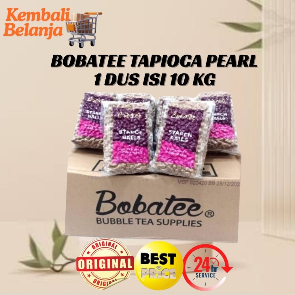 Bobatee Boba 1 Dus Isi Kg/ Bubble Boba/ Boba Tapioca Pearl/ Bobatee Starch Balls/ Bobatee Pearl/ Bob