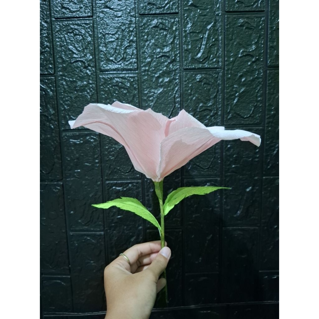bunga kertas crepe paper/bunga hias bahan crepe paper/bunga dekorasi/giant flower/kelopak bunga deko