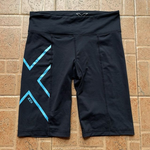 Legging Shorts Compression 2XU Women’s Mid Rise Ice X Blue Original size M