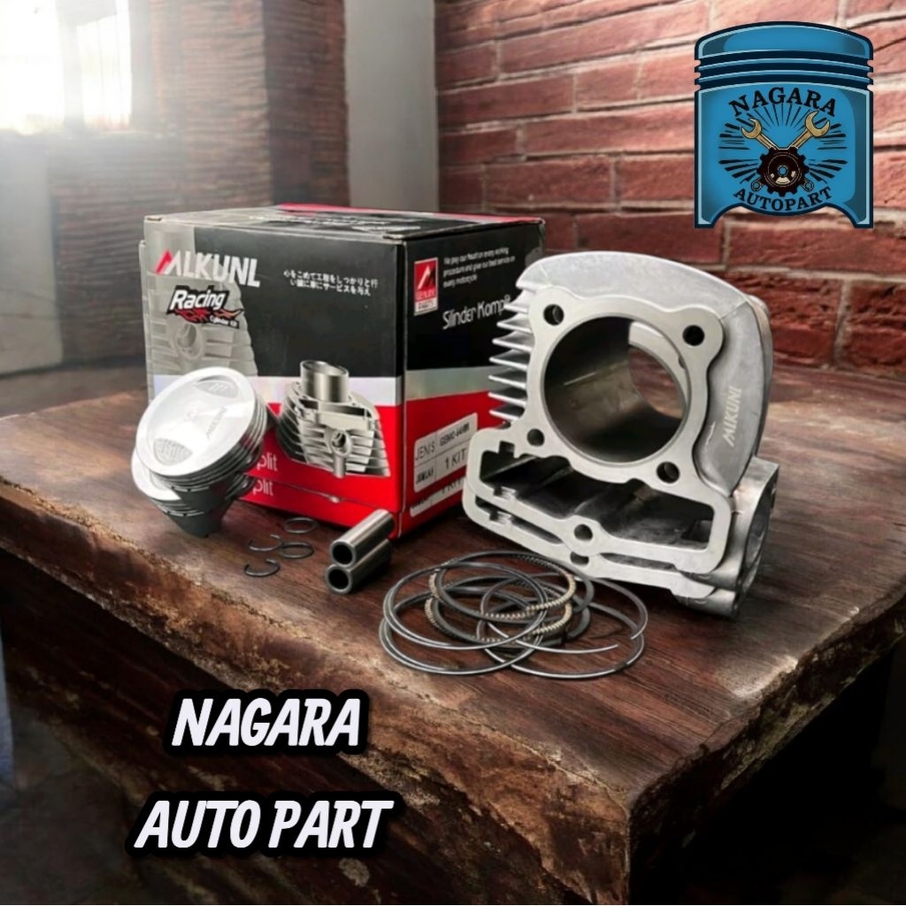 BLOK SEHER GENIO BEAT DELUXE 54 MM/BORING BORE UP GENIO 54MM PIN 12 PAKET BORE UP GENIO BEAT DELUXE 