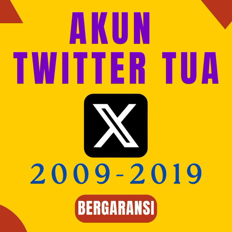 Akun X Twitter Tua 2008-2019 Siap Pakai Follower 100-500++ Real