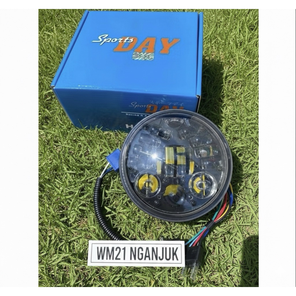 Lampu Depan DAY LED SportsDAY Original 5.75 & 7 Inch - Headlamp LED Motor Tiger Megapro RX King CB V