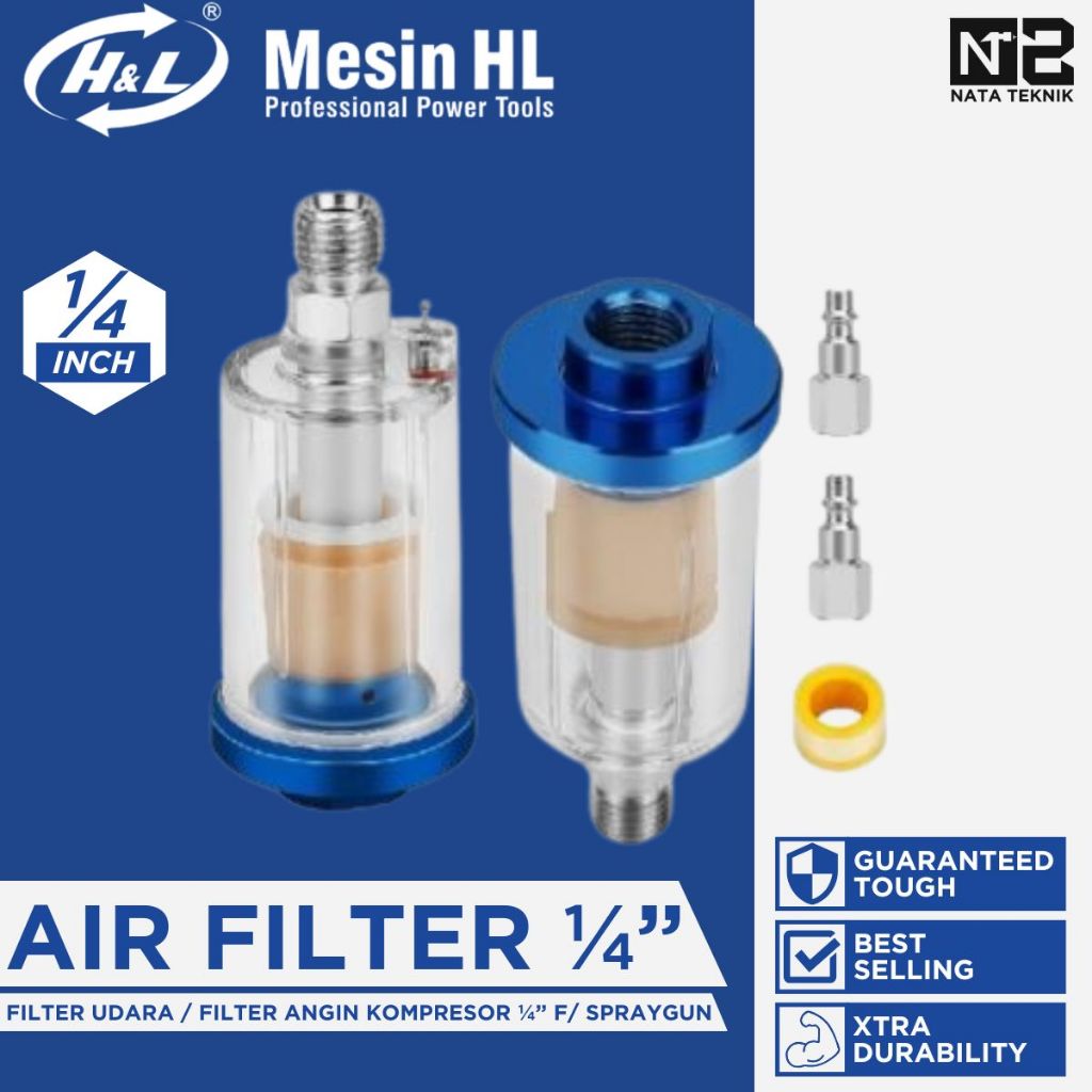 H&L HL Oil Filter / Air Filter Spraygun Kompresor 1/4 Inch - Filter Udara Spraygun Angin Kompresor D