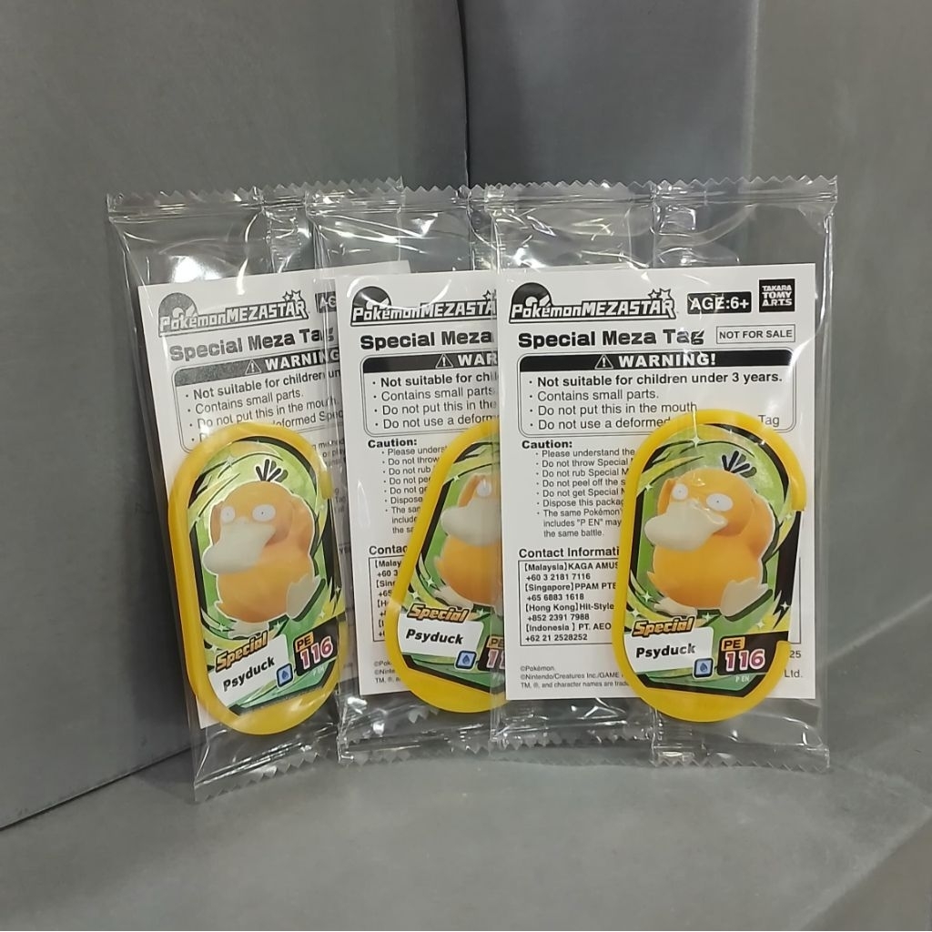 Pokemon Mezastar Special Mezatag Psyduck Tag Chip