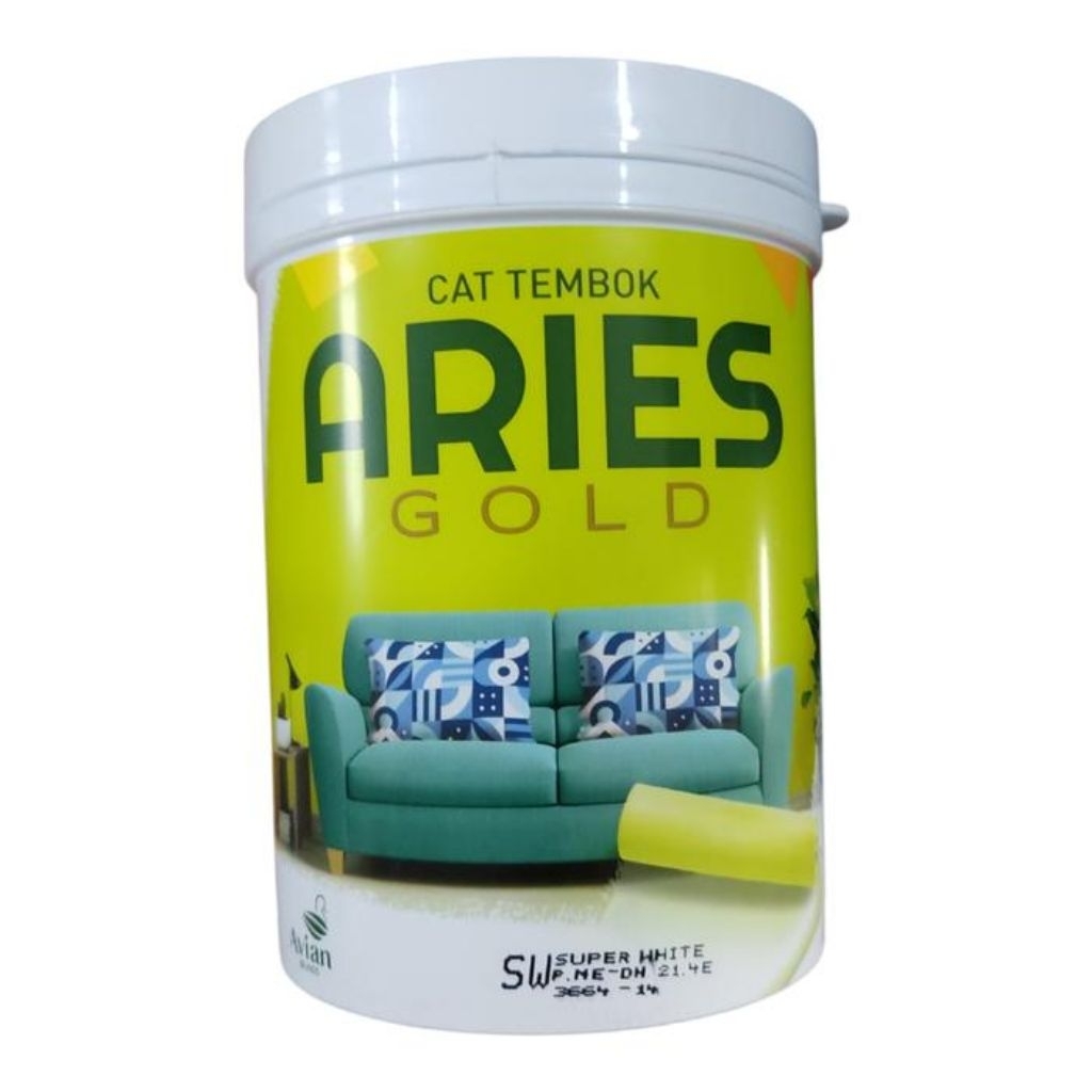 Cat Tembok ARIES GOLD 1 KG - Bisa untuk cat plafond, GRC, Gypsum dan cat beton