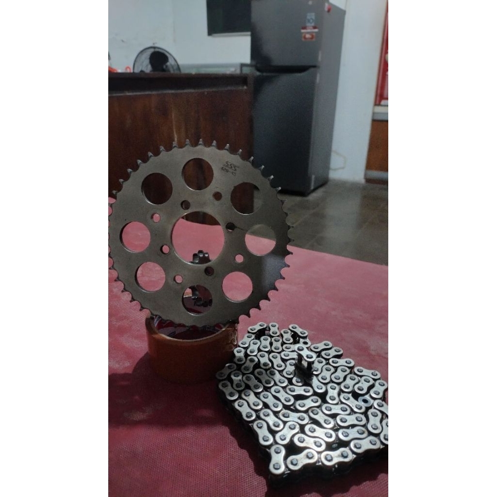 gear set satria Fu FL sss 428 UK b45 d14 rantai rcb428 second