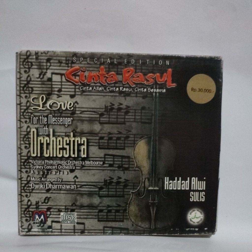CD CINTA RASUL HADAD ALWI SULIS ORCHESTRA