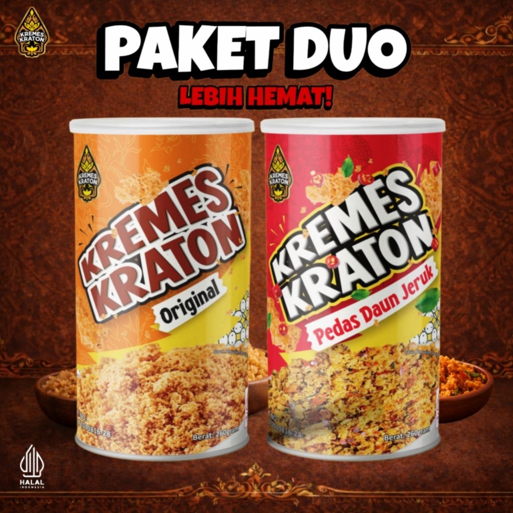 Kremes Kraton -[Paket Duo] Kremes Pedas Daun Jeruk + Kremes Original
