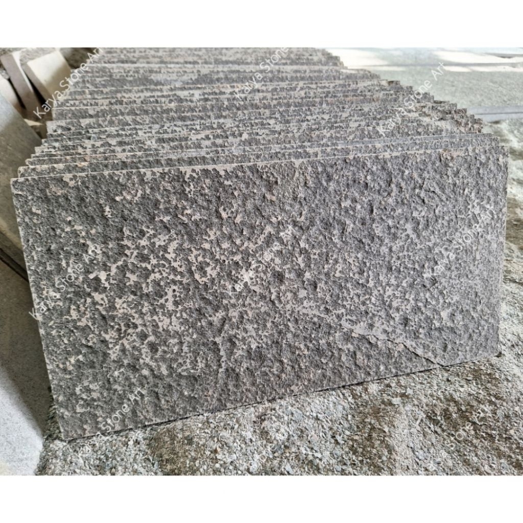 Batu Alam Andesit Bakar 20x40 | Batu Andesit Bakar | Batu Andesit Hitam Bakar | Andesit Polos Bakar