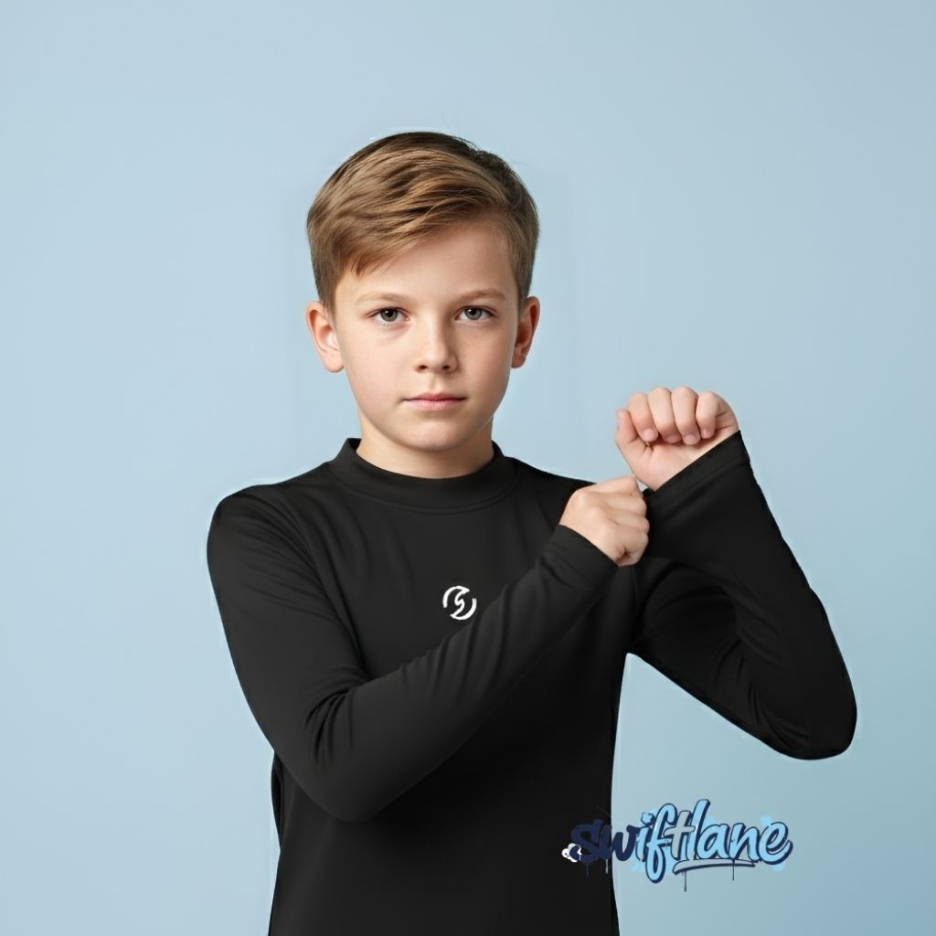 Baju Kaos Olahraga Manset Anak Lengan Tangan Panjang Laki Laki Perempuan Baselayer kids long sleeve 