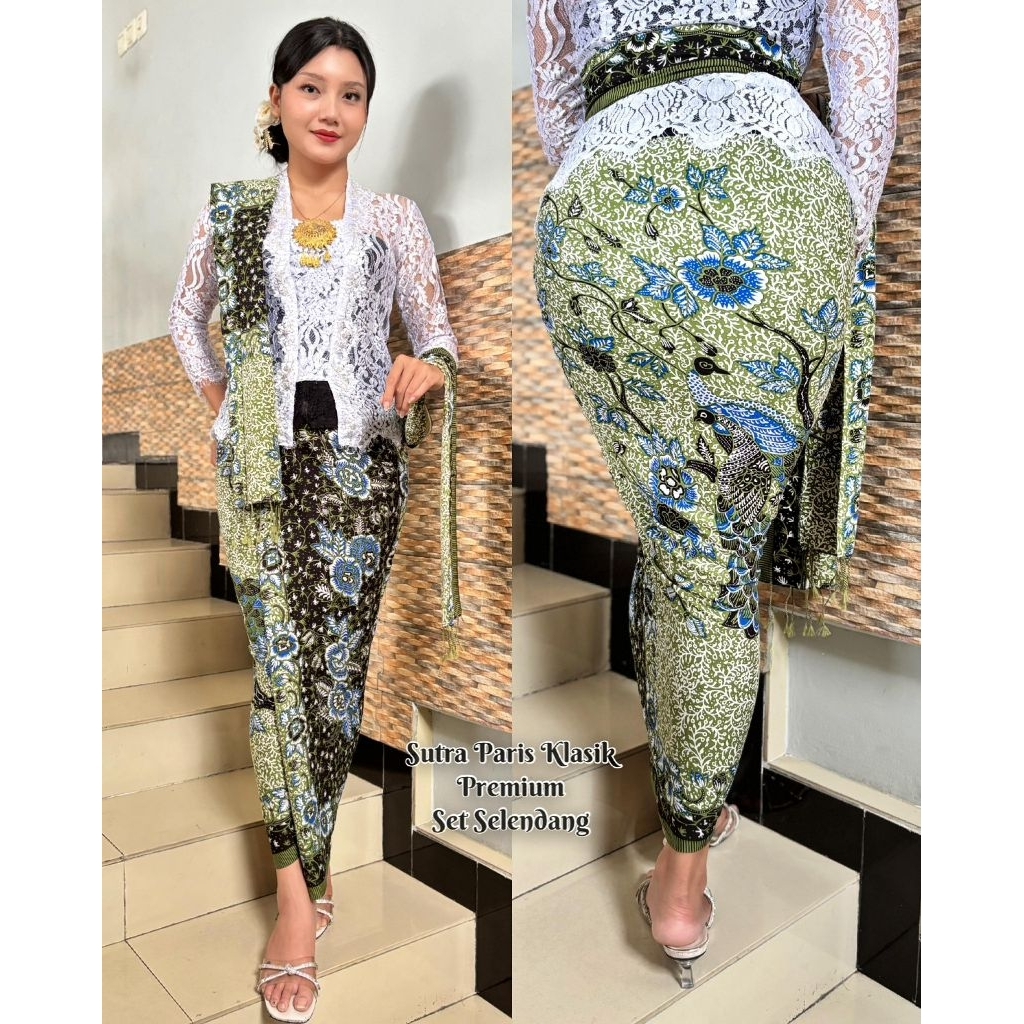 Kamen Batik Rembang Klasik Lembaran Set Selendang // kain batik Premium