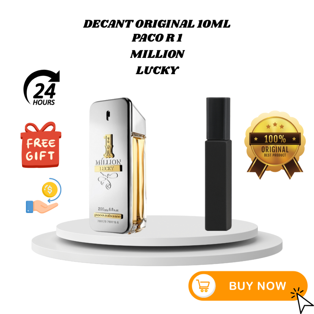 Parfum Decant Original 10ml Paco R1 Million Lucky