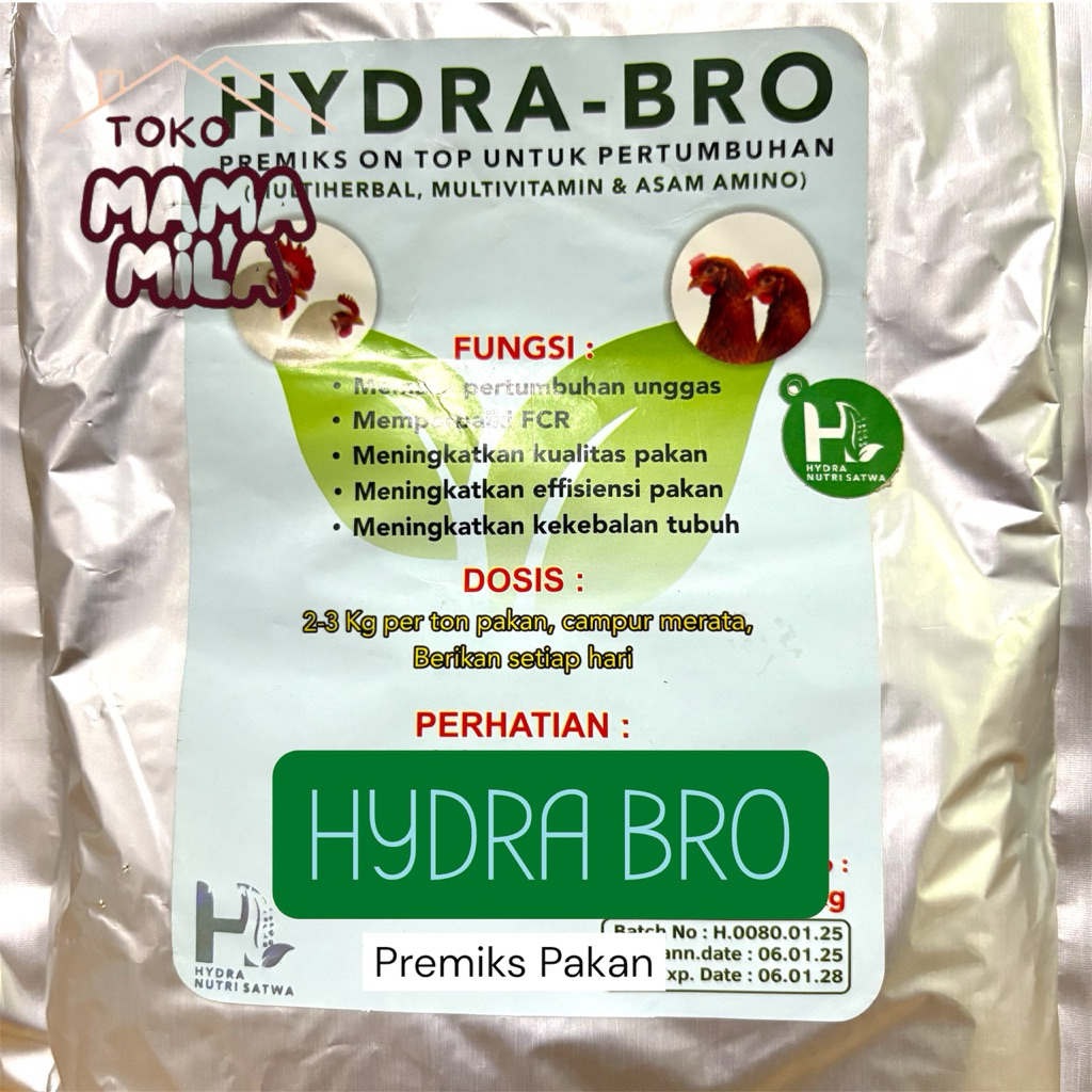 HYDRA BRO Premiks Unggas Kemasan 1 Kg Prof Antimon Ilyas Original