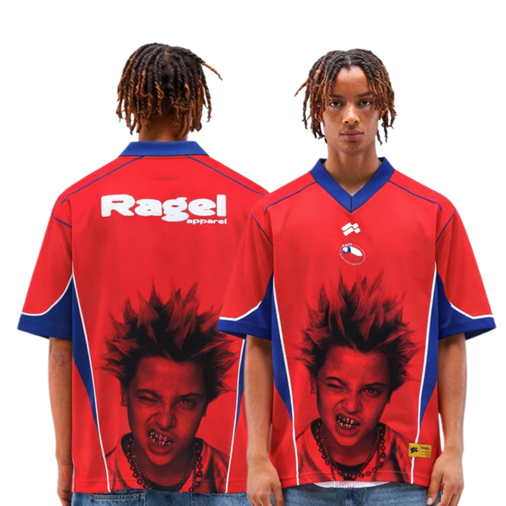 ⁠RAGEL - Football Edt CHILE / Oversized Boxy Jersey Oversize Unisex Dailywear