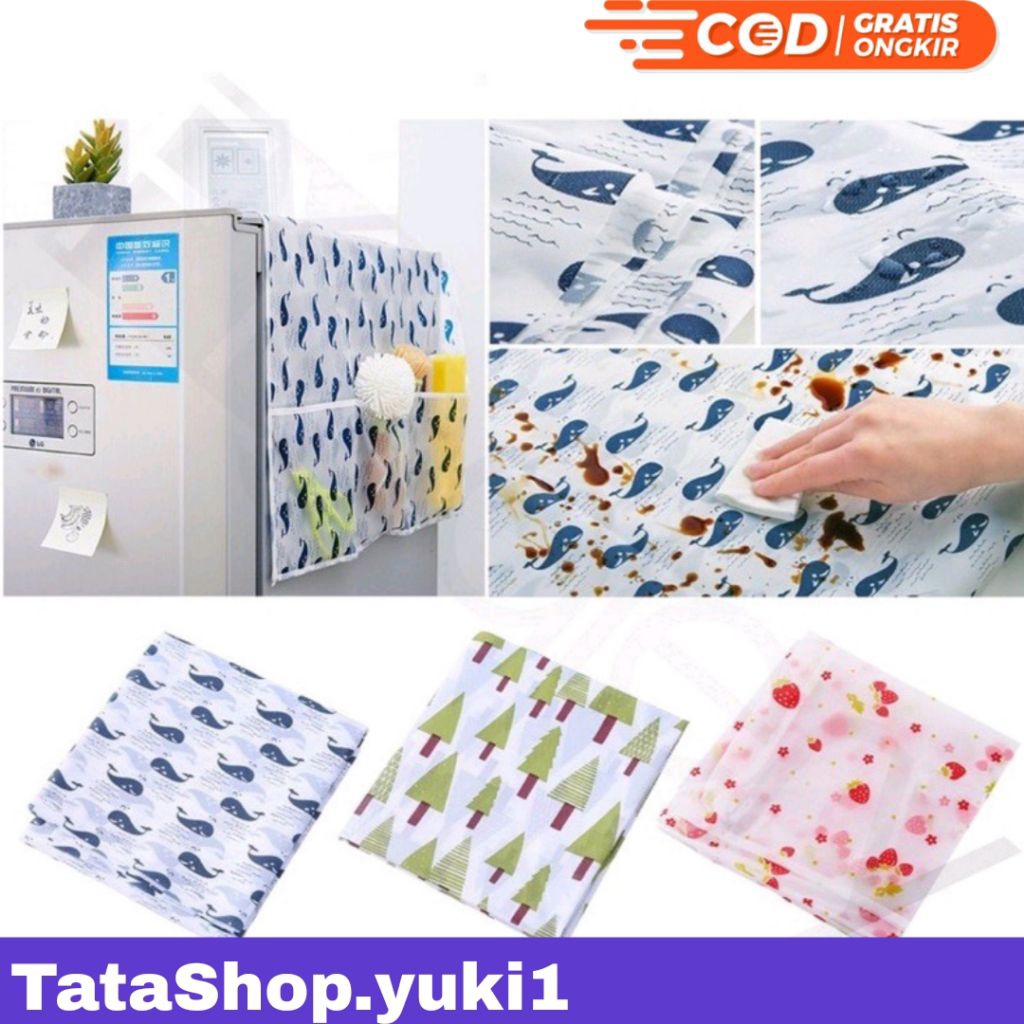Taplak Kulkas Anti Air Cover Lemari Es Anti Debu Waterproof Taplak Kulkas / Taplak Cover Kulkas / Ta