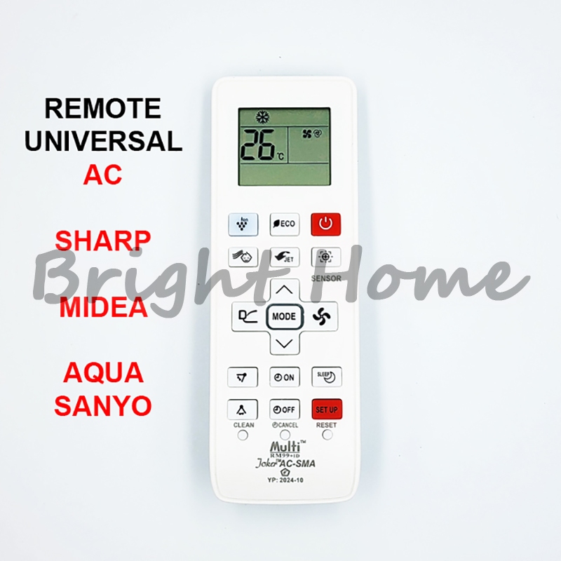 JOKER AC-SMA Remote AC Universal Sharp Midea Aqua Sanyo