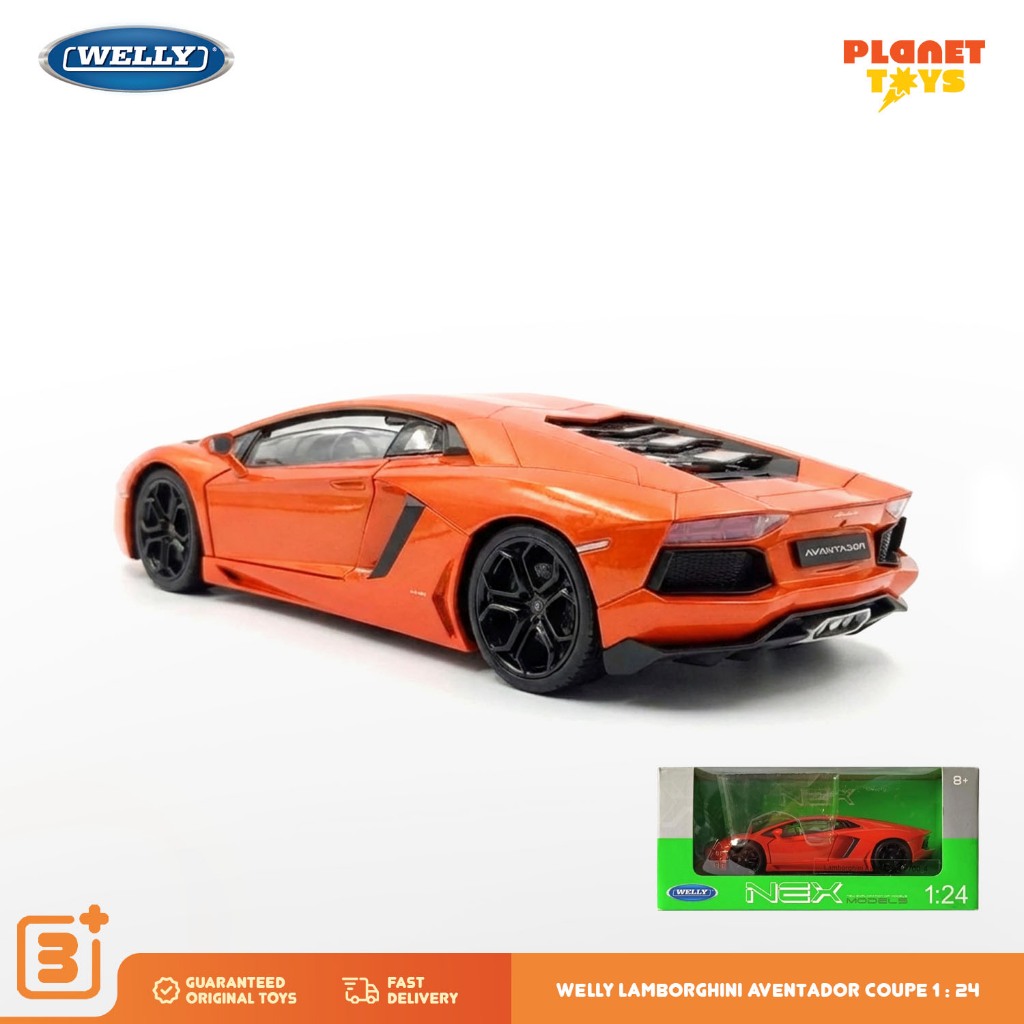 PTI - Welly Lamborghini Aventador Coupe Orange 1 : 24 Diecast Model