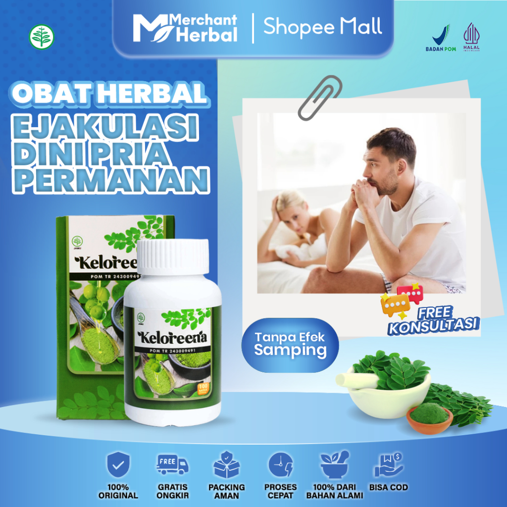 Obat Ejakulasi Dini Permanan Untuk Pria Paling Laris Keloreena Kapsul Alami Original 100% Asli