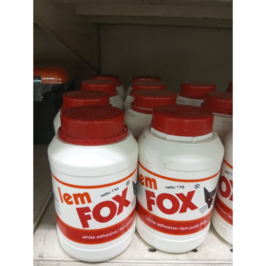 Lem Fox Putih 1 KG Original | Lem Putih Kayu Triplek Serbaguna Kuat Cepat Kering