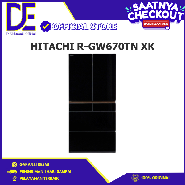 HITACHI R-GW670TN XK Kulkas 6 pintu Multi Door Japan Series 525L Lifestyle Memory Control